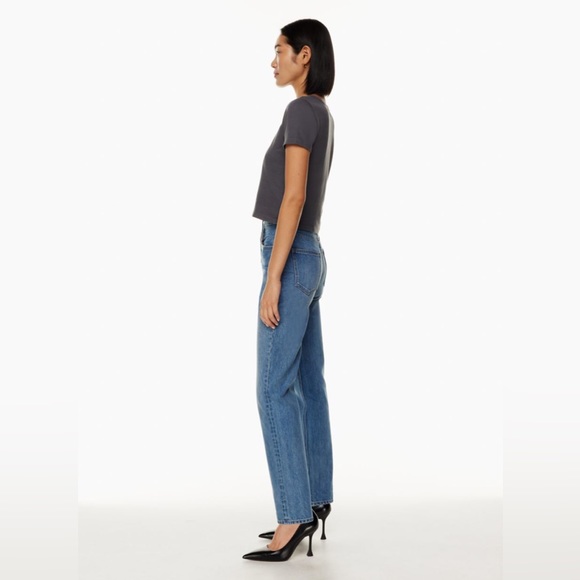 NWT Aritzia Denim Forum New Joni High Rise Loose in 4 Yrs Retro Mid Bleu - Picture 3 of 16